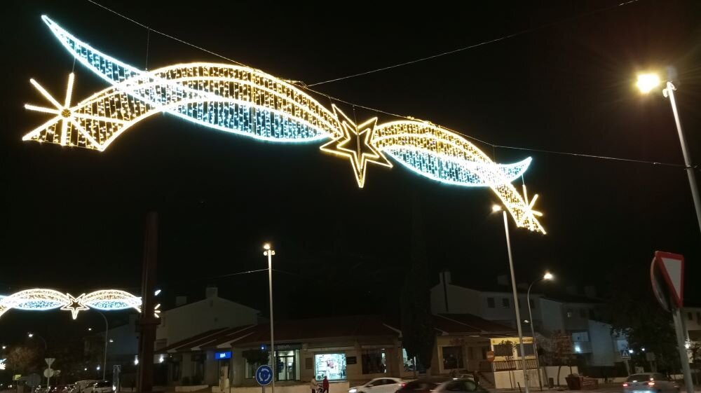 Luces a la entrada de Río Alberche