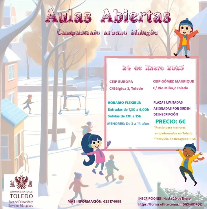 cartel aulas abiertas